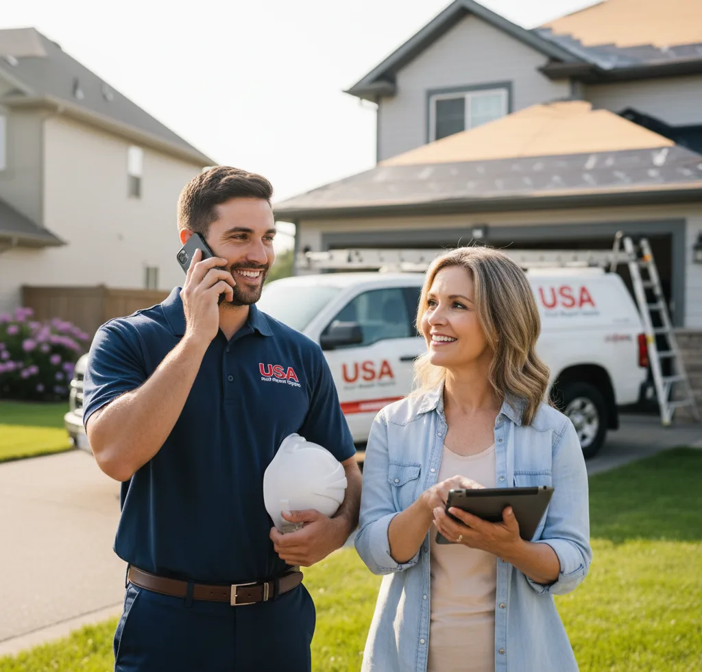 USA Roof Repair Experts customer support in Delafield